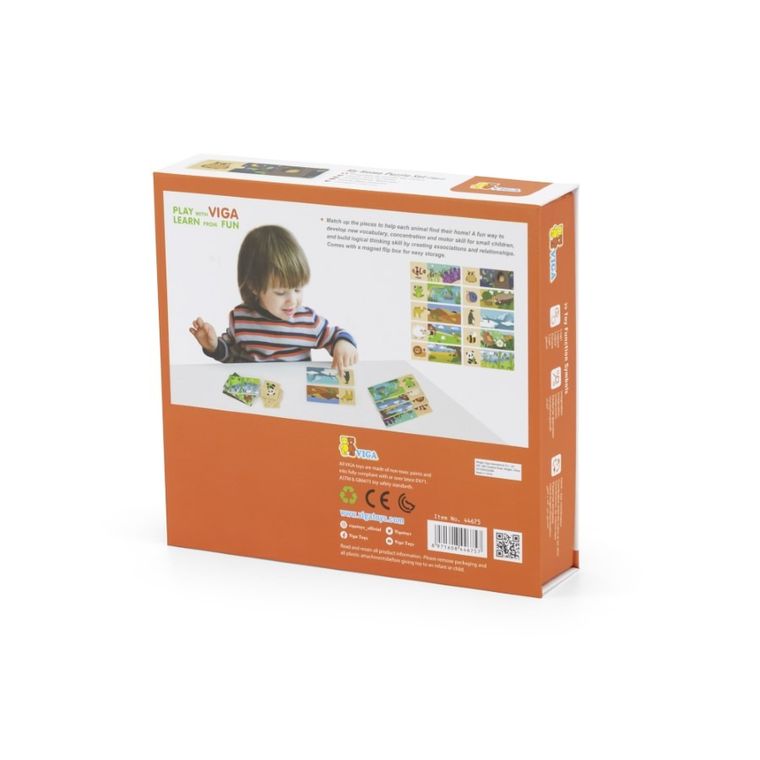 Viga, Mój dom, drewniane puzzle, 20 elementów