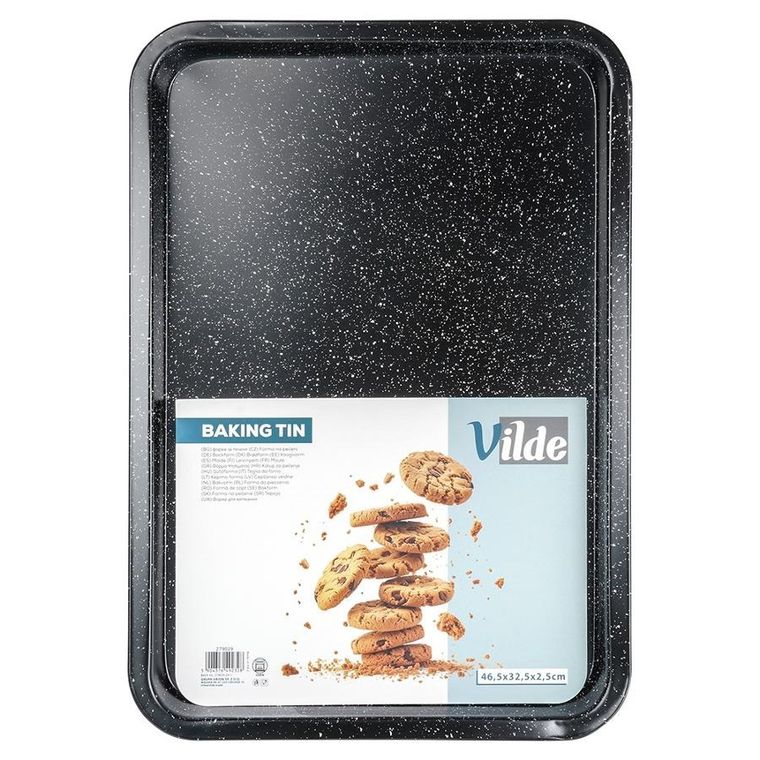 Vilde, blacha do pieczenia, granitowa, 46,5-32,5-2,5 cm