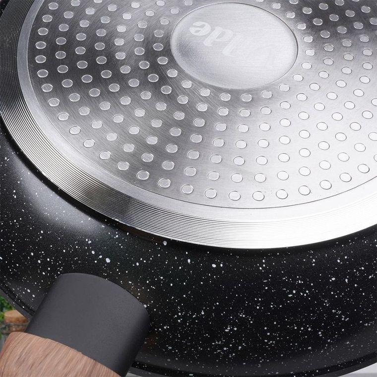 Vilde, Black & Wood, zestaw patelni, 20/24/28 cm, 3 szt.