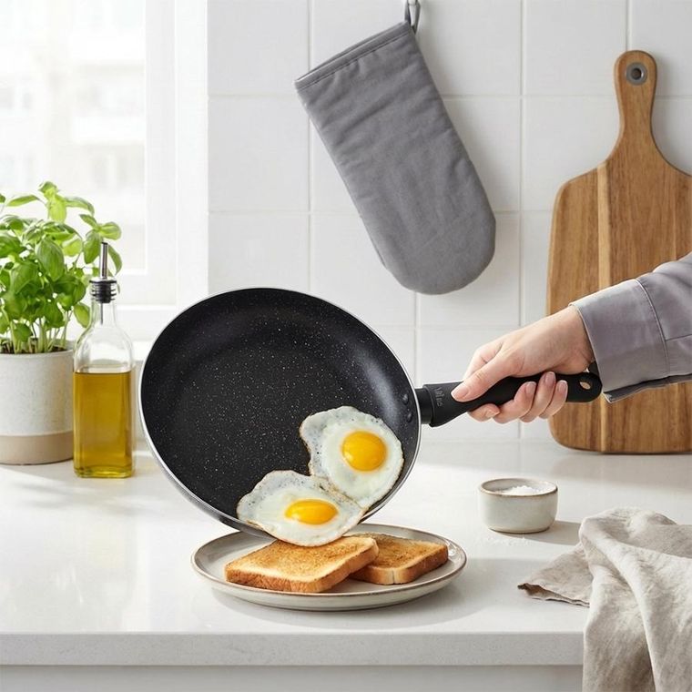 Vilde, Black Line, patelnia granitowa, 32 cm