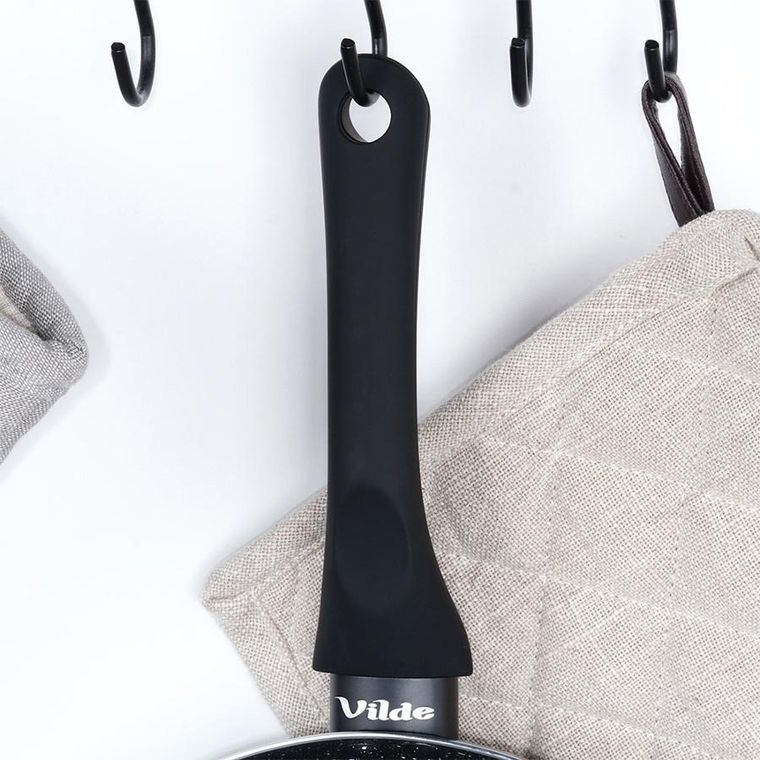Vilde, Black Line, zestaw patelni granitowy, 20/24/28 cm, 3 szt.