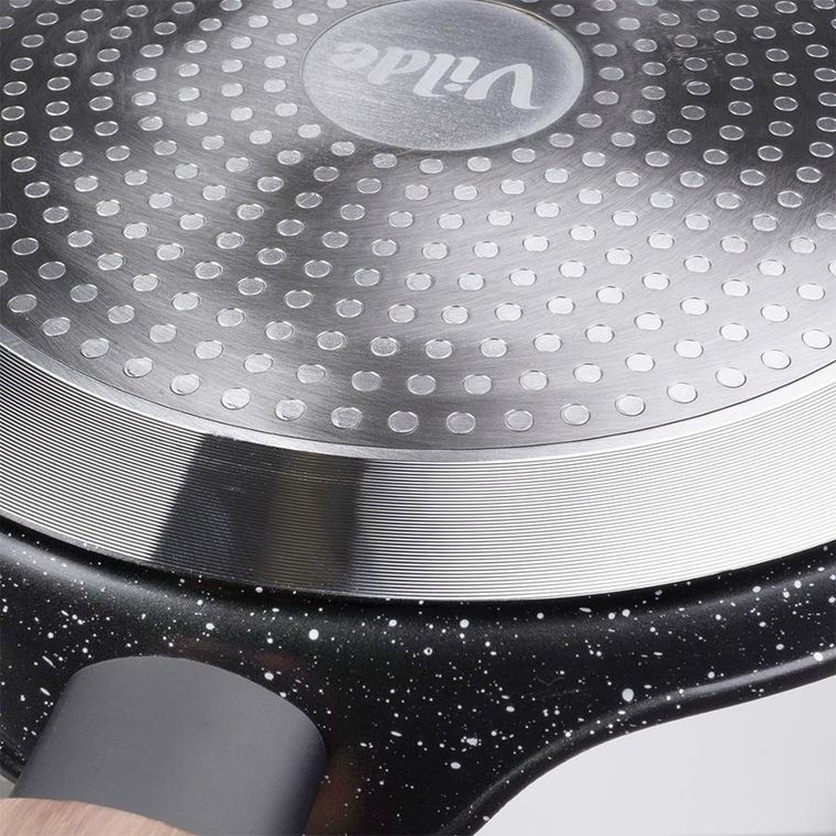 Vilde, Black&Wood, patelnia do naleśników granitowa, 24 cm