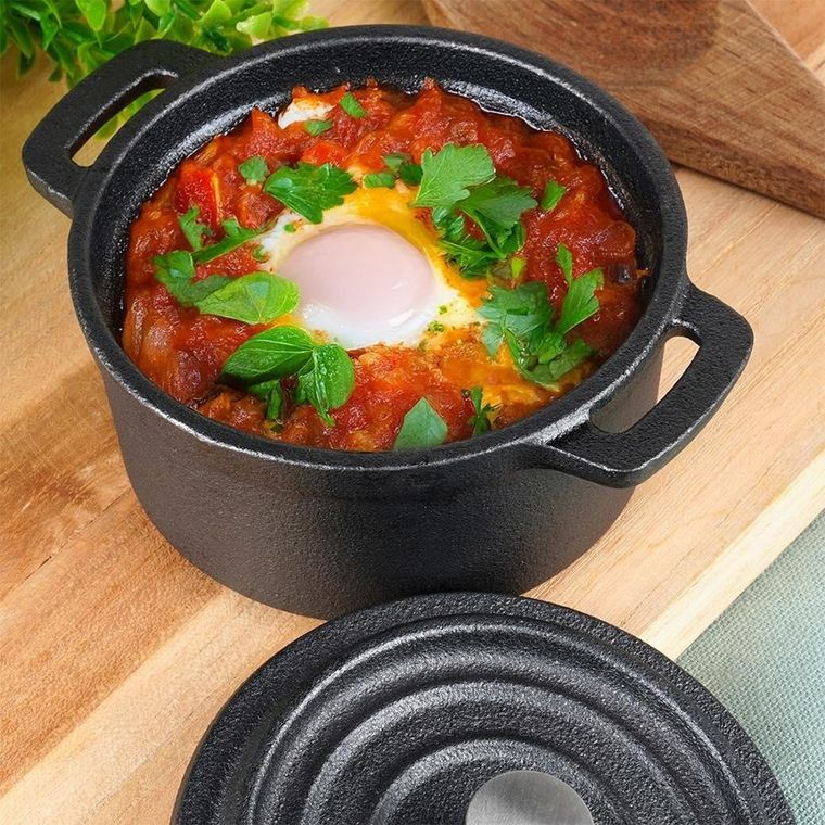 Vilde, Cast Line, garnek do serwowania z pokrywką żeliwny, 10 cm, 250 ml