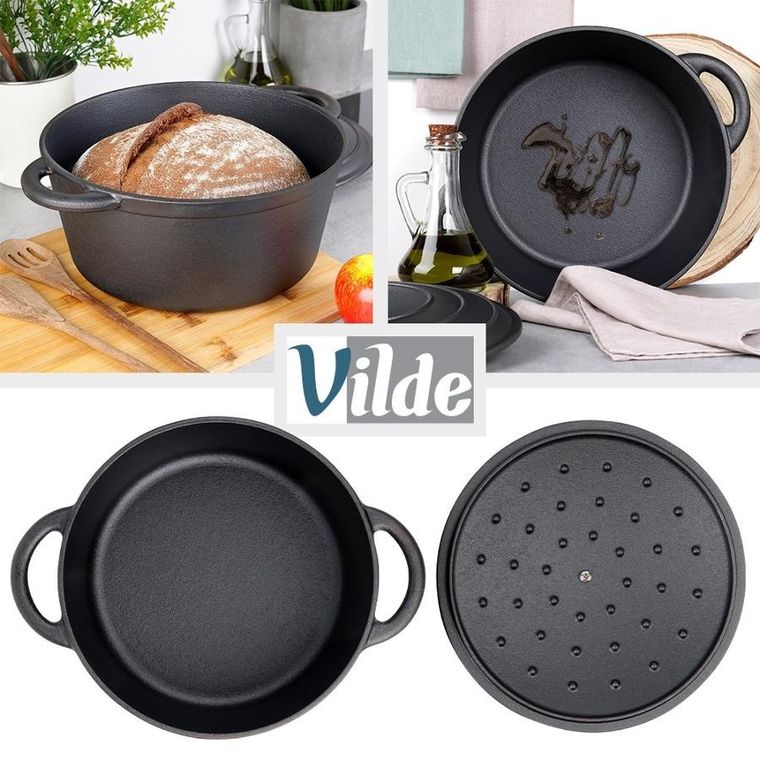 Vilde, Cast Line, garnek z pokrywką, żeliwny, 5,9l