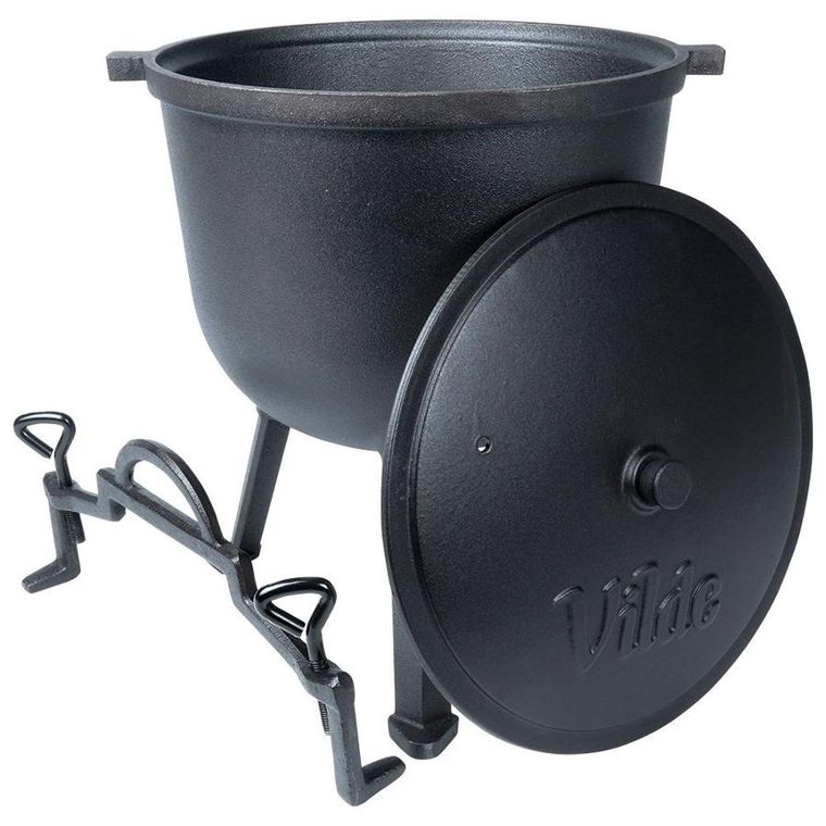 Vilde, Cast Line, kociołek żeliwny na nóżkach z pokrywką, 10l
