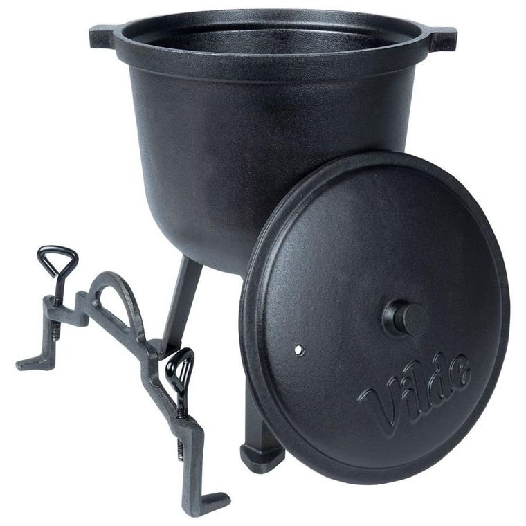 Vilde, Cast Line, kociołek żeliwny na nóżkach z pokrywką, 8l