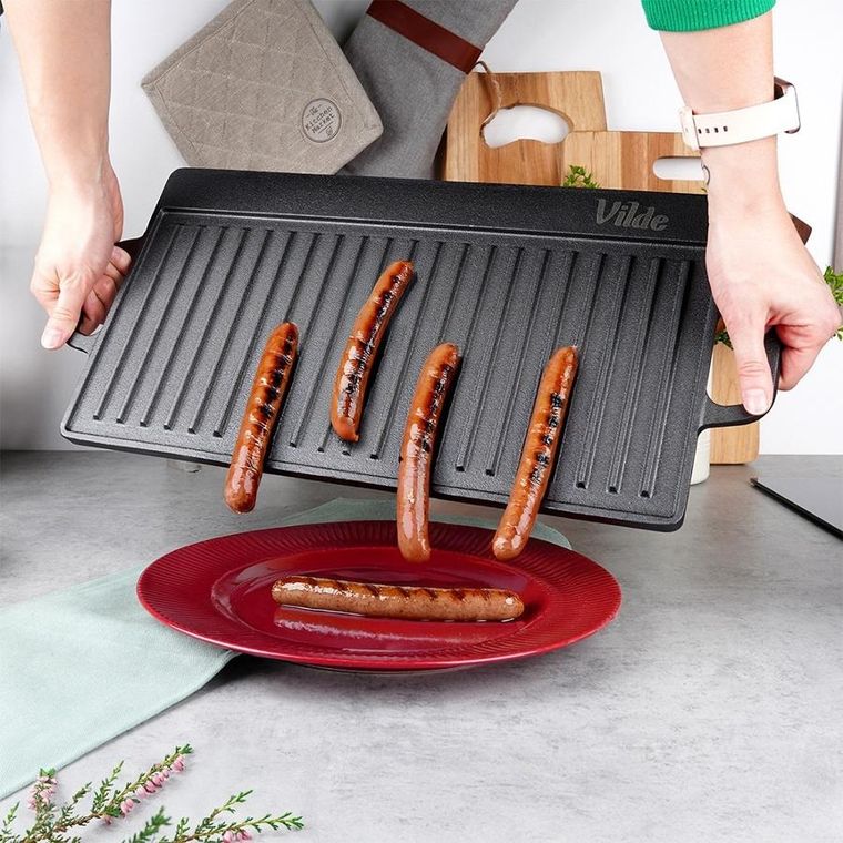 Vilde, Cast Line, płyta do grillowania żeliwna dwustronna, 50,5-23,5 cm