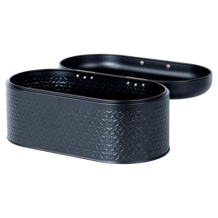 Vilde, chlebak stalowy, czarny, 34-20-15 cm