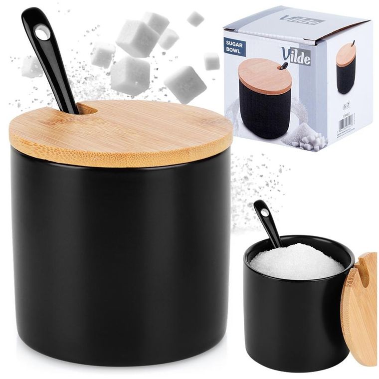 Vilde, cukierniczka ceramiczna, czarna