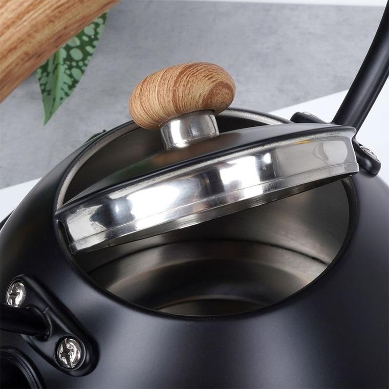 Vilde, czajnik z gwizdkiem, stalowy, czarny, 2.5l