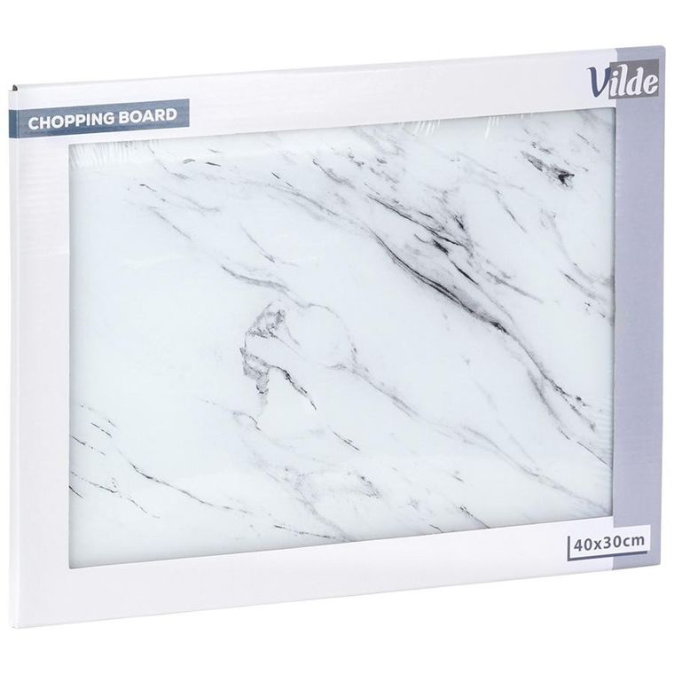 Vilde, deska do krojenia, szklana, 40-30 cm