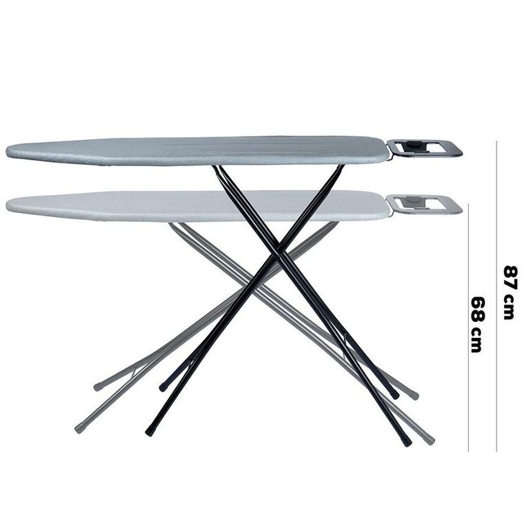 Vilde, deska do prasowania, szara, 130-34-87,5 cm