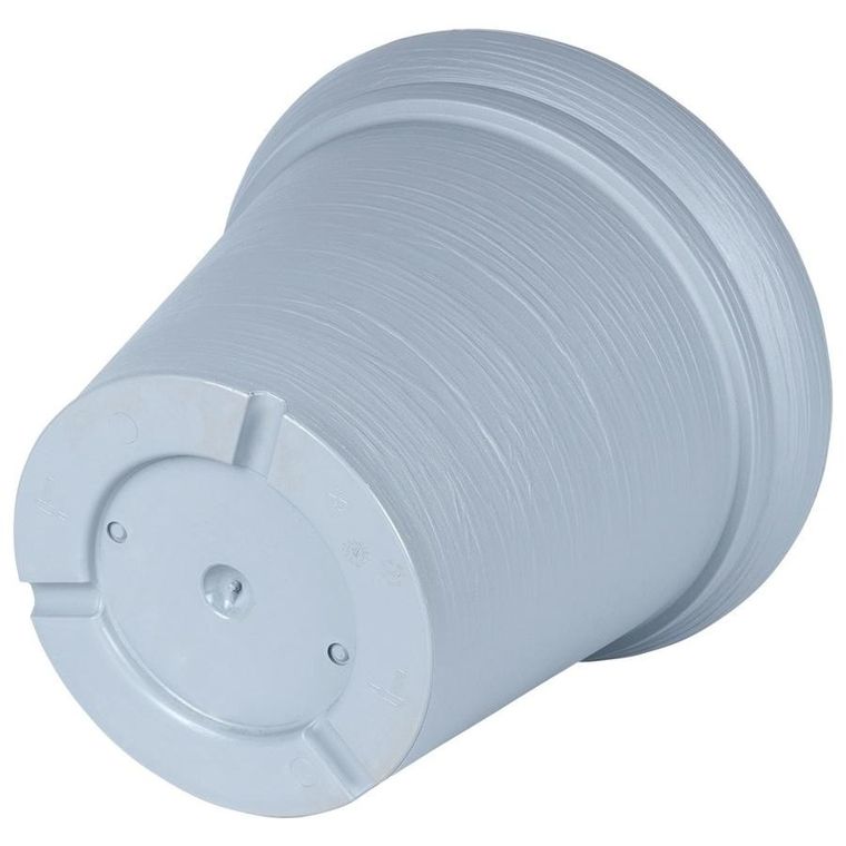 Vilde, doniczka ogrodowa plastikowa, okrągła, szara, 38-34 cm