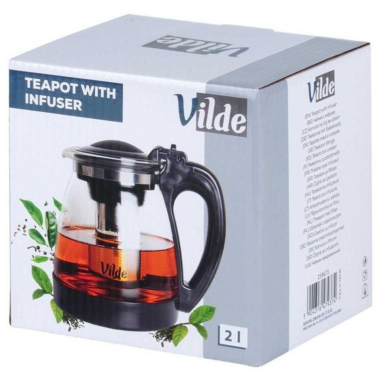 Vilde, dzbanek szklany z sitkiem, 2l