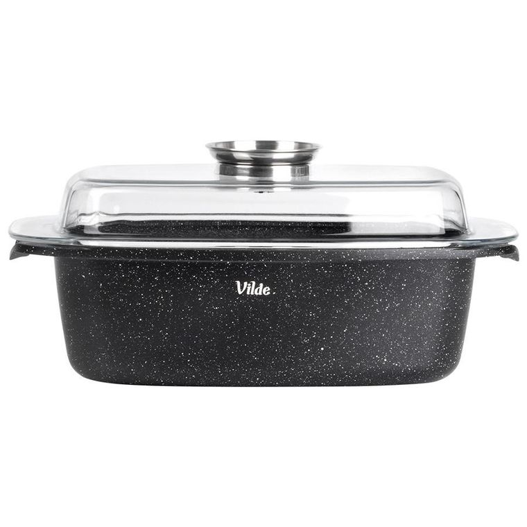 Vilde, Granitica, brytfanna granitowa z pokrywką, 5,4l, 39-22-17,5 cm