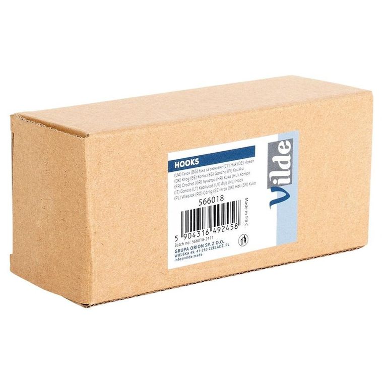 Vilde, haczyk, wieszak samoprzylepny, drewniany, metalowy, czarny, potrójny, 14-3,5-5 cm