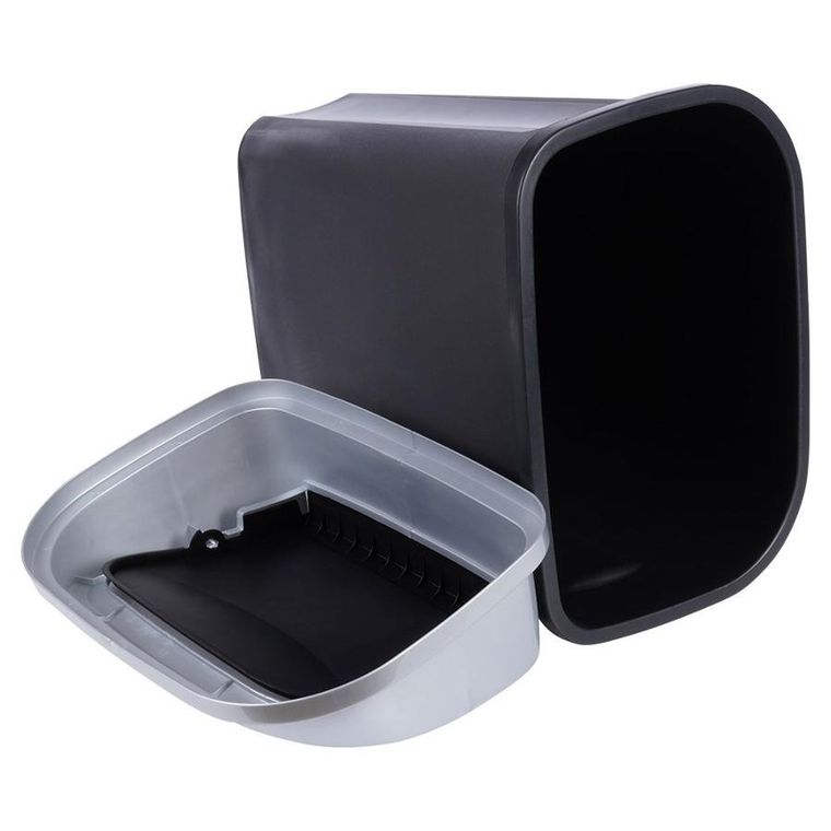 Vilde, kosz na śmieci plastikowy, czarny, 50 l