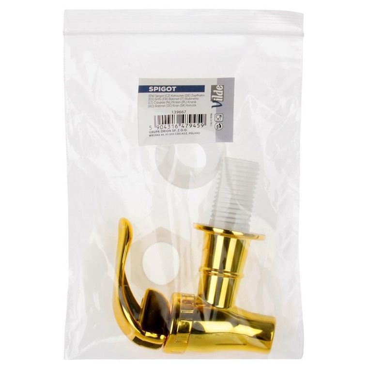 Vilde, kranik do słoja na napoje, złoty