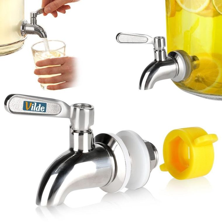 Vilde, kranik do słoja, stalowy, na napoje