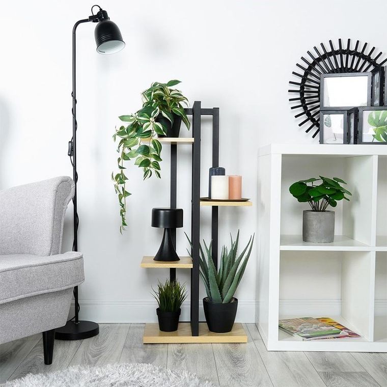 Vilde, kwietnik metalowy 4-poziomowy, 93 cm