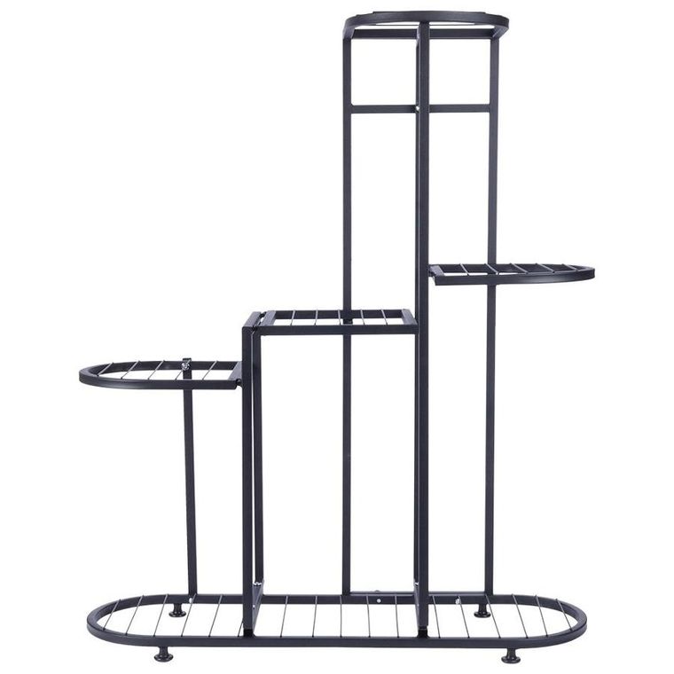 Vilde, kwietnik metalowy 5-poziomowy, czarny, 84,5 cm