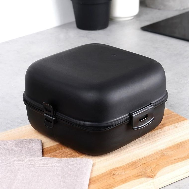 Vilde, lunchbox dzielony, czarny, 2-700 ml