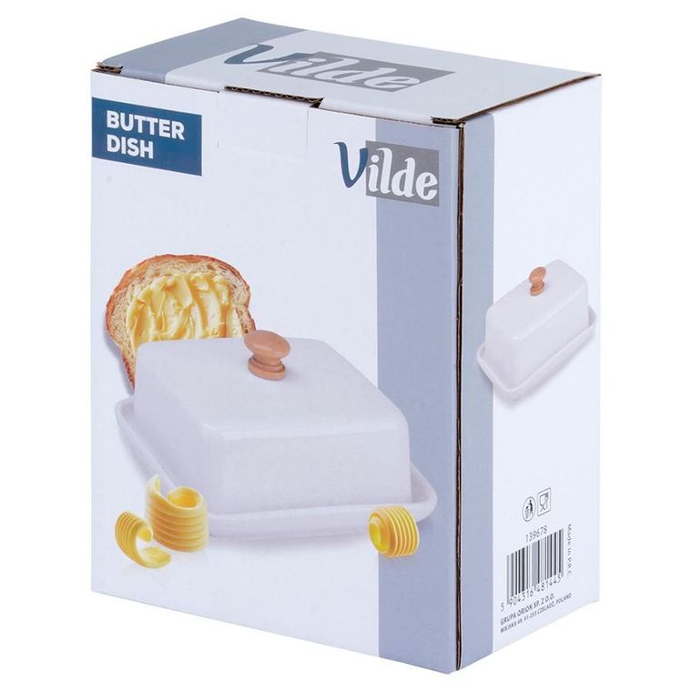 Vilde, maselniczka ceramiczna, biała