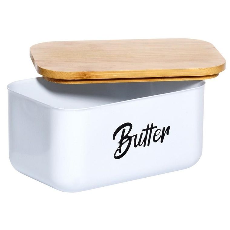 Vilde, maselniczka stalowa, biała