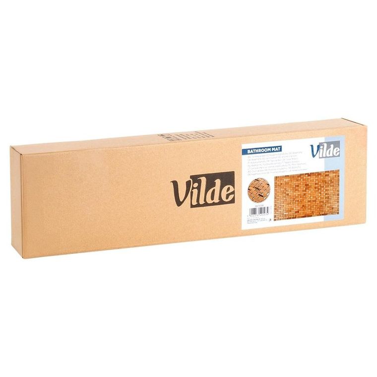 Vilde, mata antypoślizgowa łazienkowa, bambusowa, 80-50 cm
