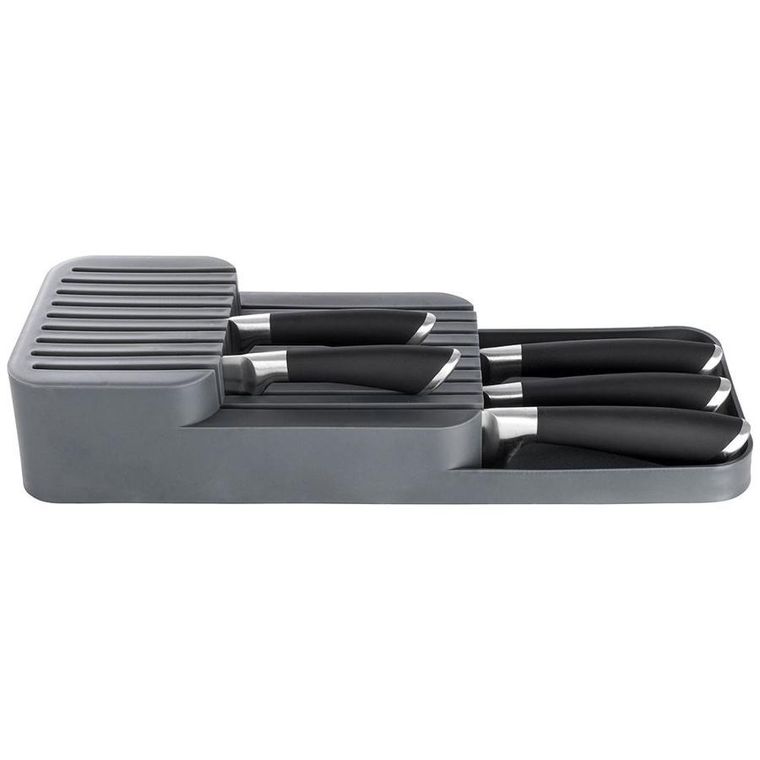 Vilde, organizer do szuflady na noże kuchenne, szary, 39-14.5-7.5 cm