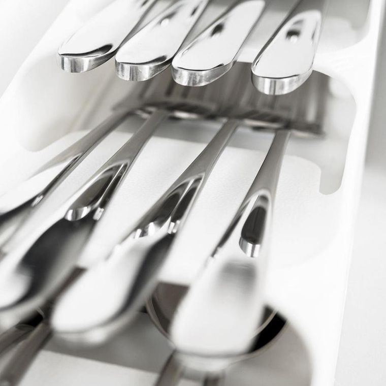 Vilde, organizer do szuflady na sztućce, biały, 39-11.5-5.5 cm