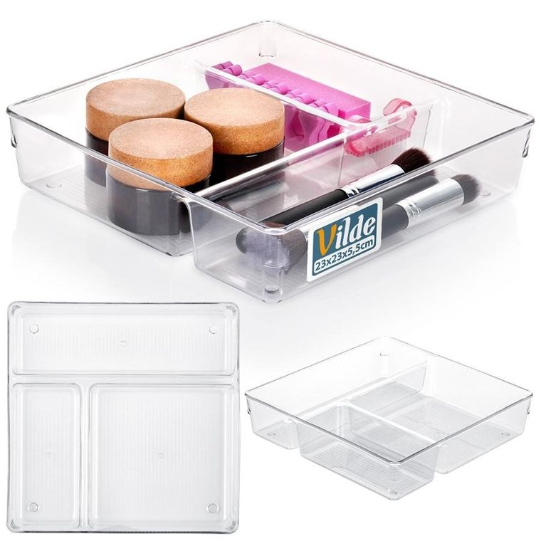 Vilde, organizer do szuflady z przegródkami, 23-23-5.5 cm