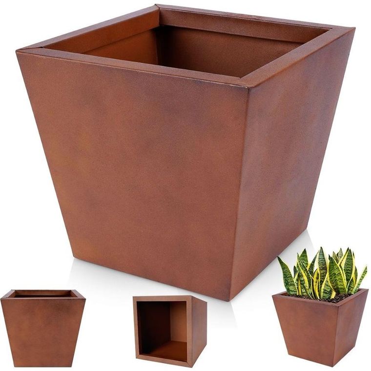 Vilde, osłonka na doniczkę, metalowa, 20 cm