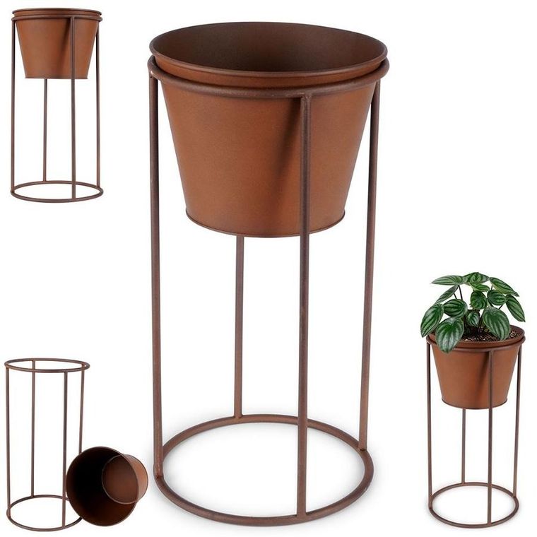 Vilde, osłonka na doniczkę, na stojaku metalowa, 41 cm