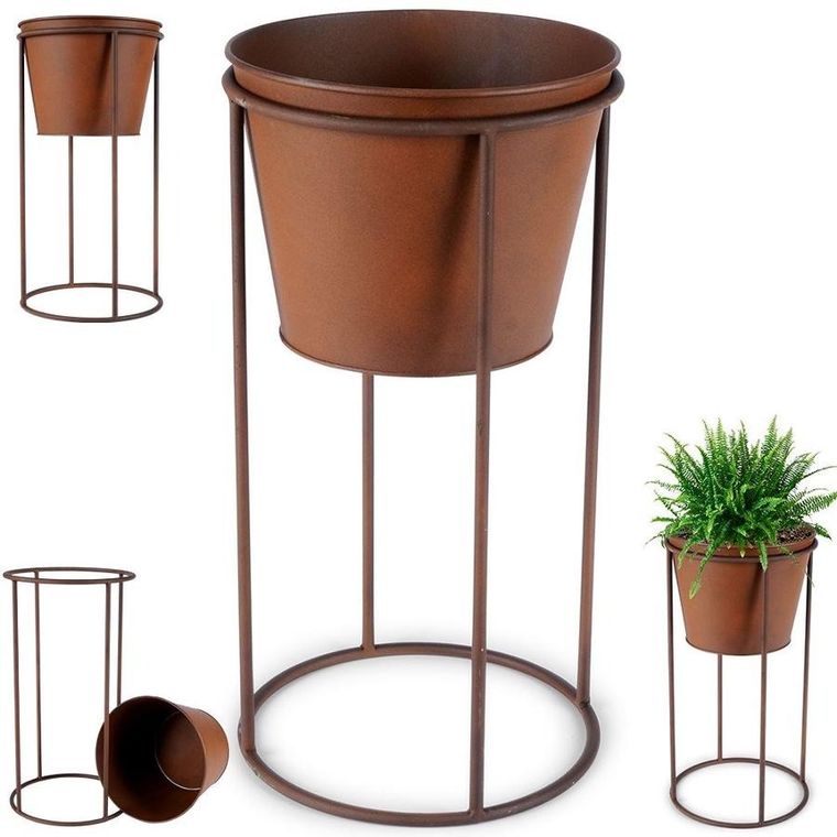 Vilde, osłonka na doniczkę, na stojaku metalowa, 44 cm