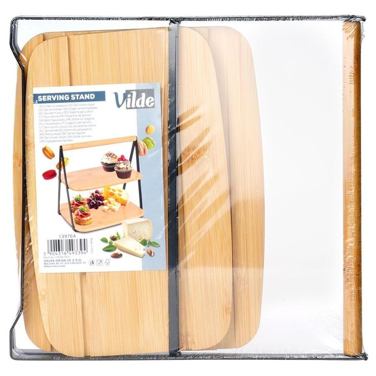 Vilde, patera bambusowa, 2-piętrowa, 28-20-27,5 cm