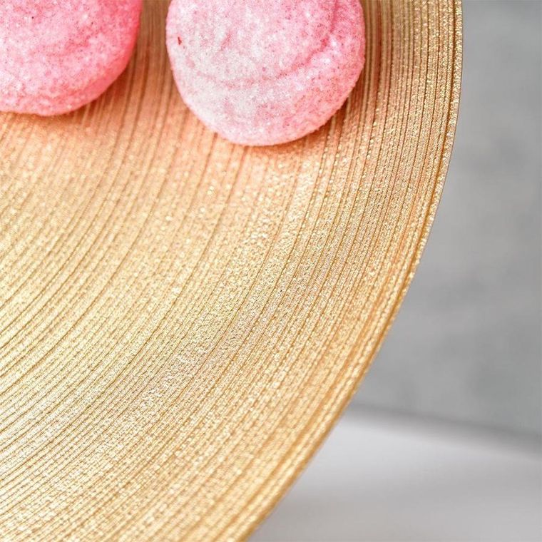 Vilde, patera na nóżce, szklana złota, 28 cm