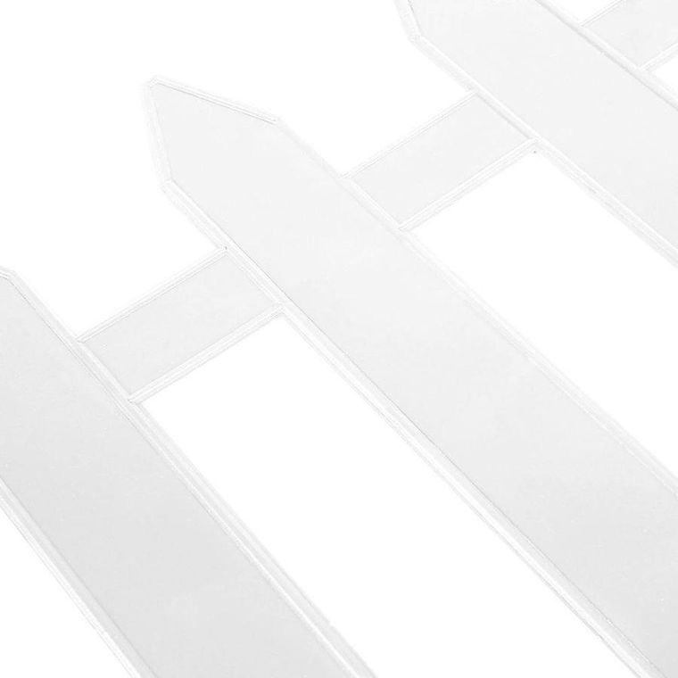 Vilde, płotek ogrodowy biały 30-30 cm 10 szt.