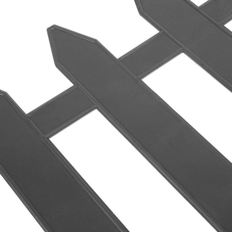 Vilde, płotek ogrodowy, grafitowy, 30-30 cm, 10 szt.