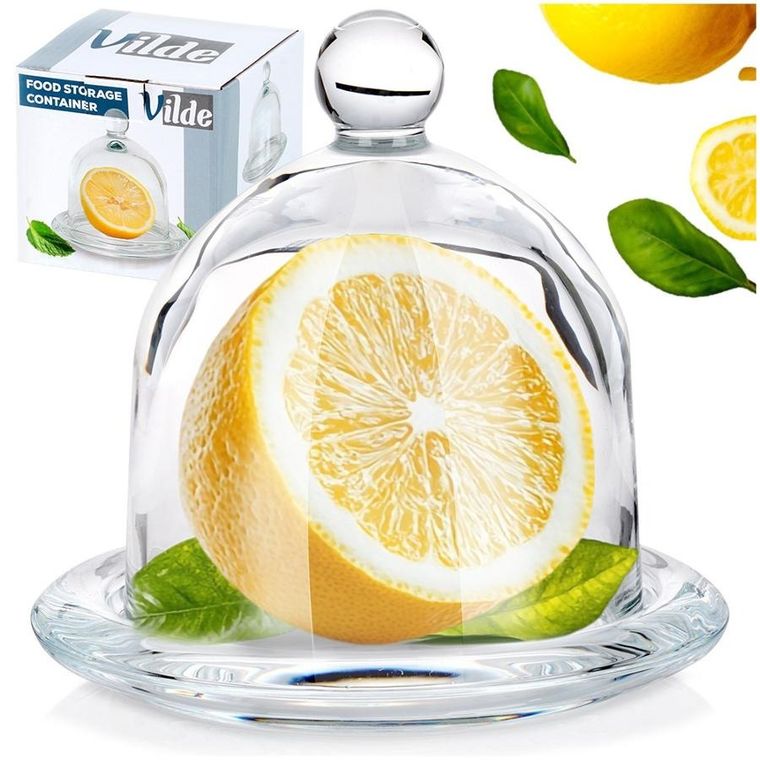 Vilde, pojemnik na cytrynę, szklany, 9,5-9,5 cm