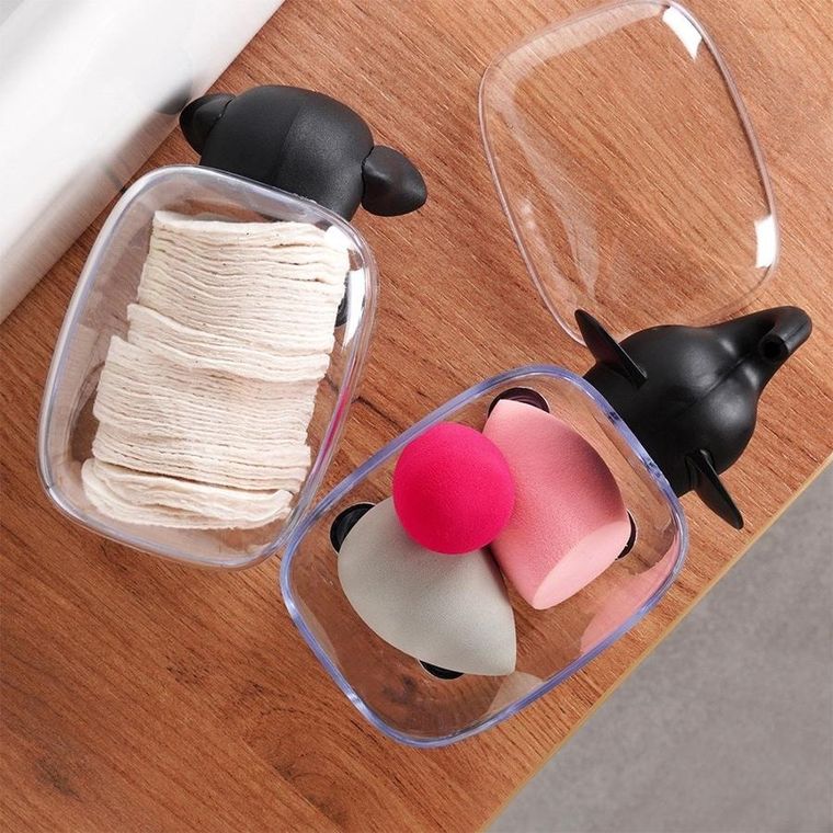 Vilde, pojemnik na patyczki i płatki kosmetyczne, 15,5 cm