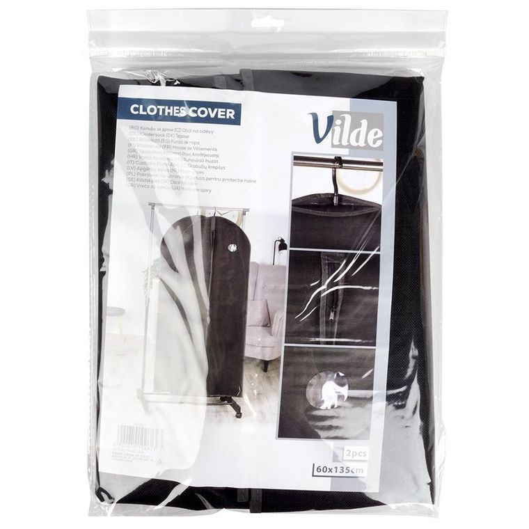Vilde, pokrowiec na ubrania, 60-135 cm, 2 szt.