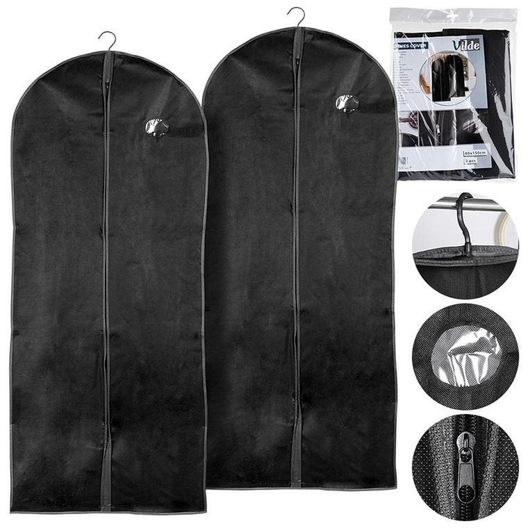 Vilde, pokrowiec na ubrania, 60-150 cm, 2 szt.