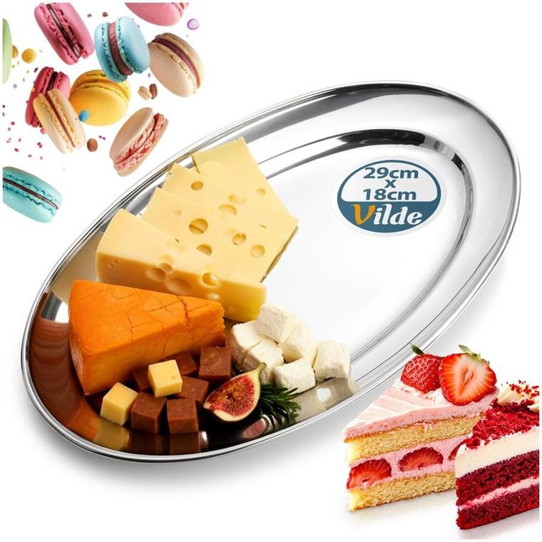 Vilde, półmisek stalowy, owalny, 29-18 cm