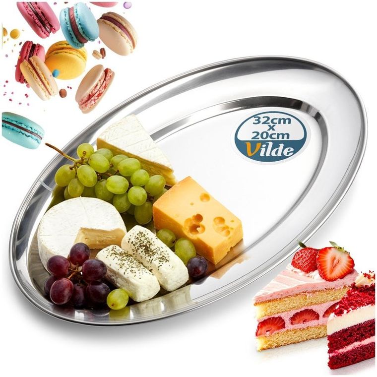 Vilde, półmisek stalowy, owalny, 32-20 cm