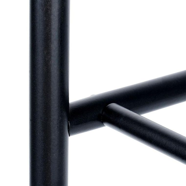 Vilde, regał na buty metalowy, 3-poziomowy, czarny, 63-28-60 cm