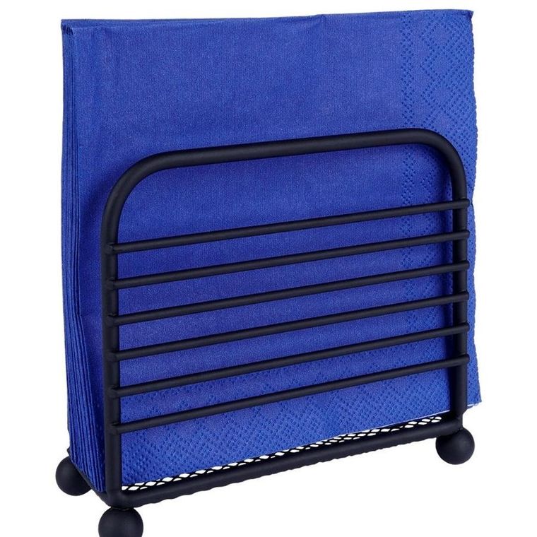 Vilde, serwetnik, metalowy czarny, 11.5-10 cm