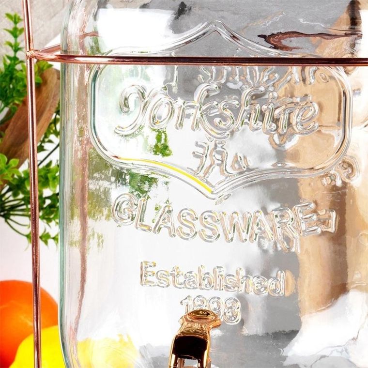 Vilde, słój szklany do napojów z kranikiem i stojakiem, 5,5l