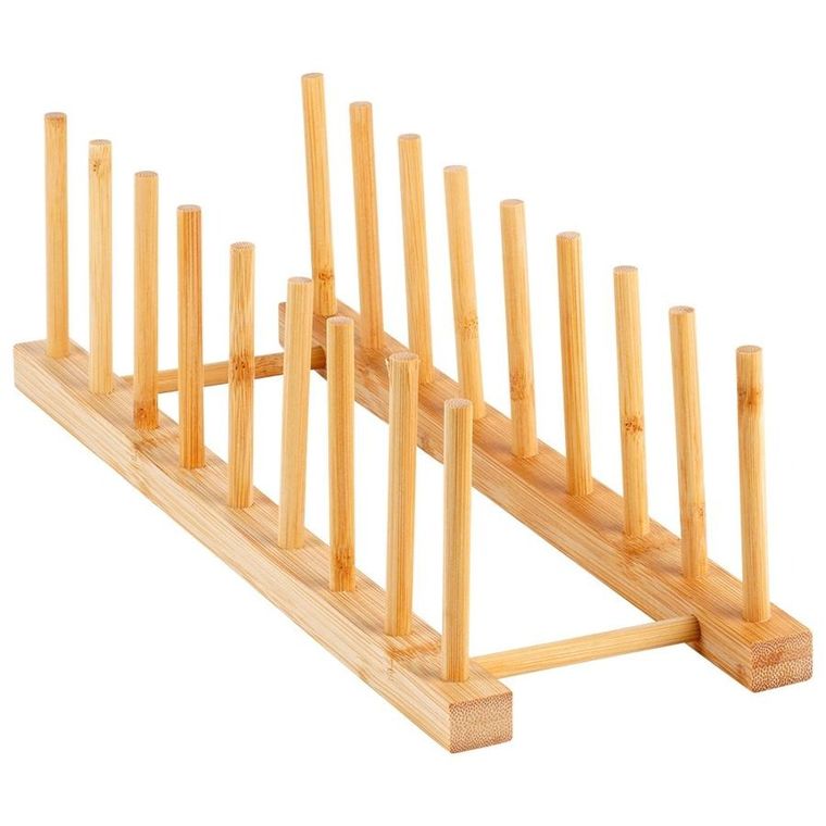 Vilde, stojak na pokrywki i talerze bambusowy, 34.5-12-12 cm