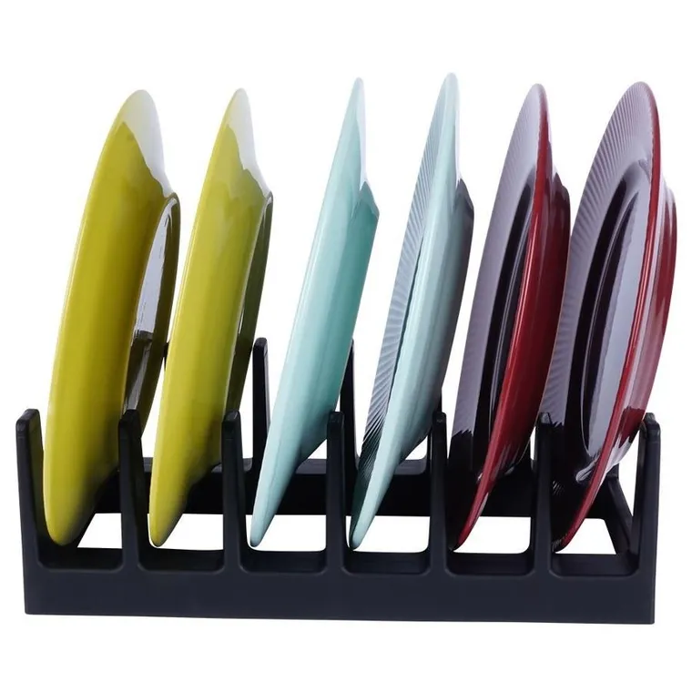 Vilde, stojak na pokrywki i talerze czarny, 28-15-9 cm